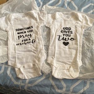 Twin announcement shirts/onesies
